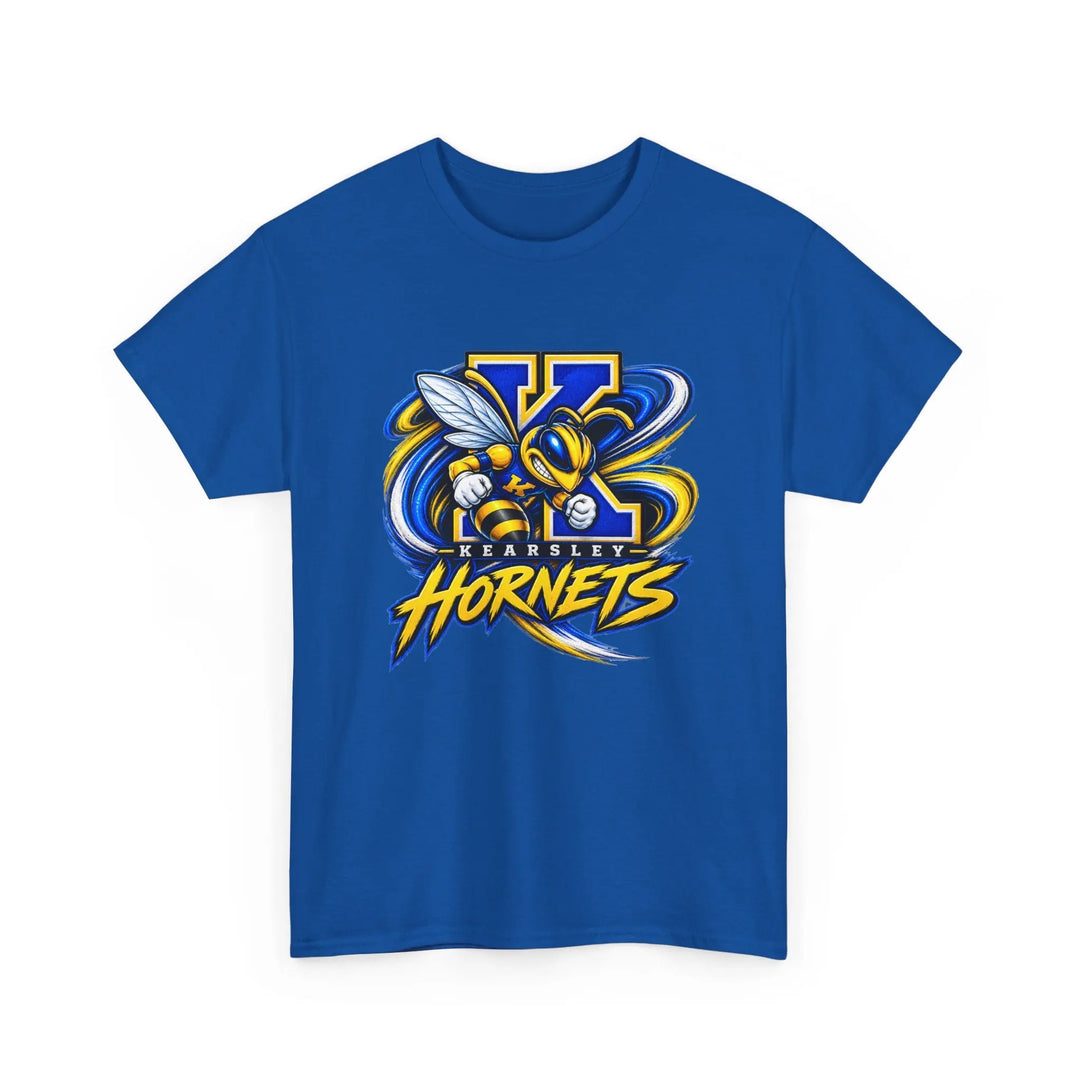 Hornets Graphic T-Shirt — Yellow &amp; Blue Mascot Logo Tee