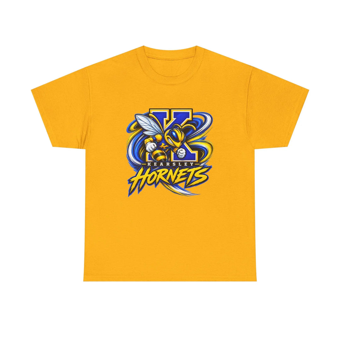 Hornets Graphic T-Shirt — Yellow &amp; Blue Mascot Logo Tee