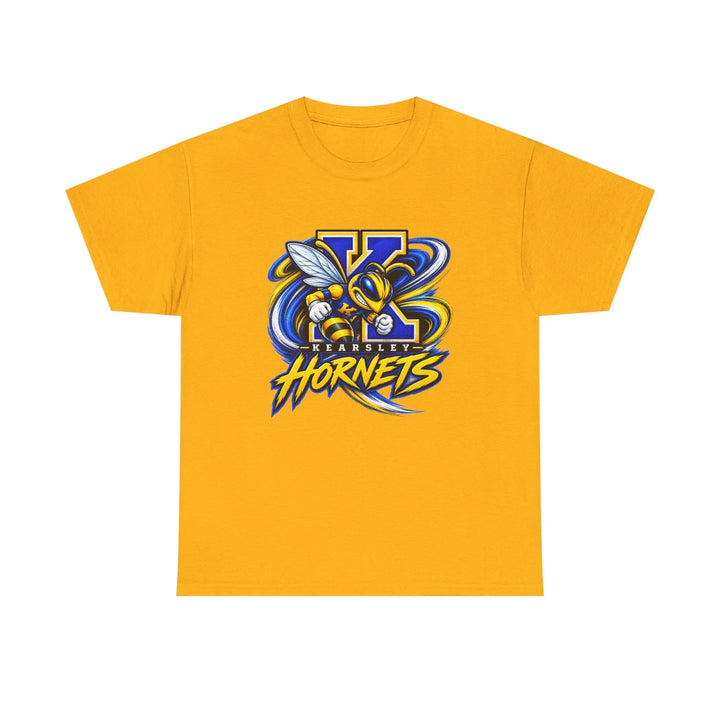 Hornets Graphic T-Shirt — Yellow &amp; Blue Mascot Logo Tee