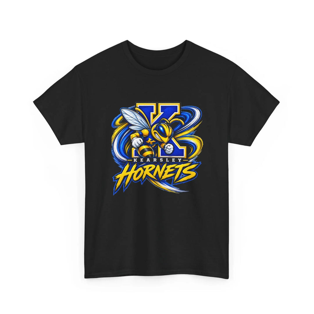 Hornets Graphic T-Shirt — Yellow &amp; Blue Mascot Logo Tee