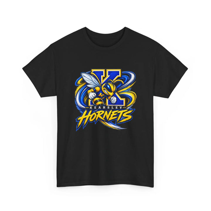 Hornets Graphic T-Shirt — Yellow &amp; Blue Mascot Logo Tee