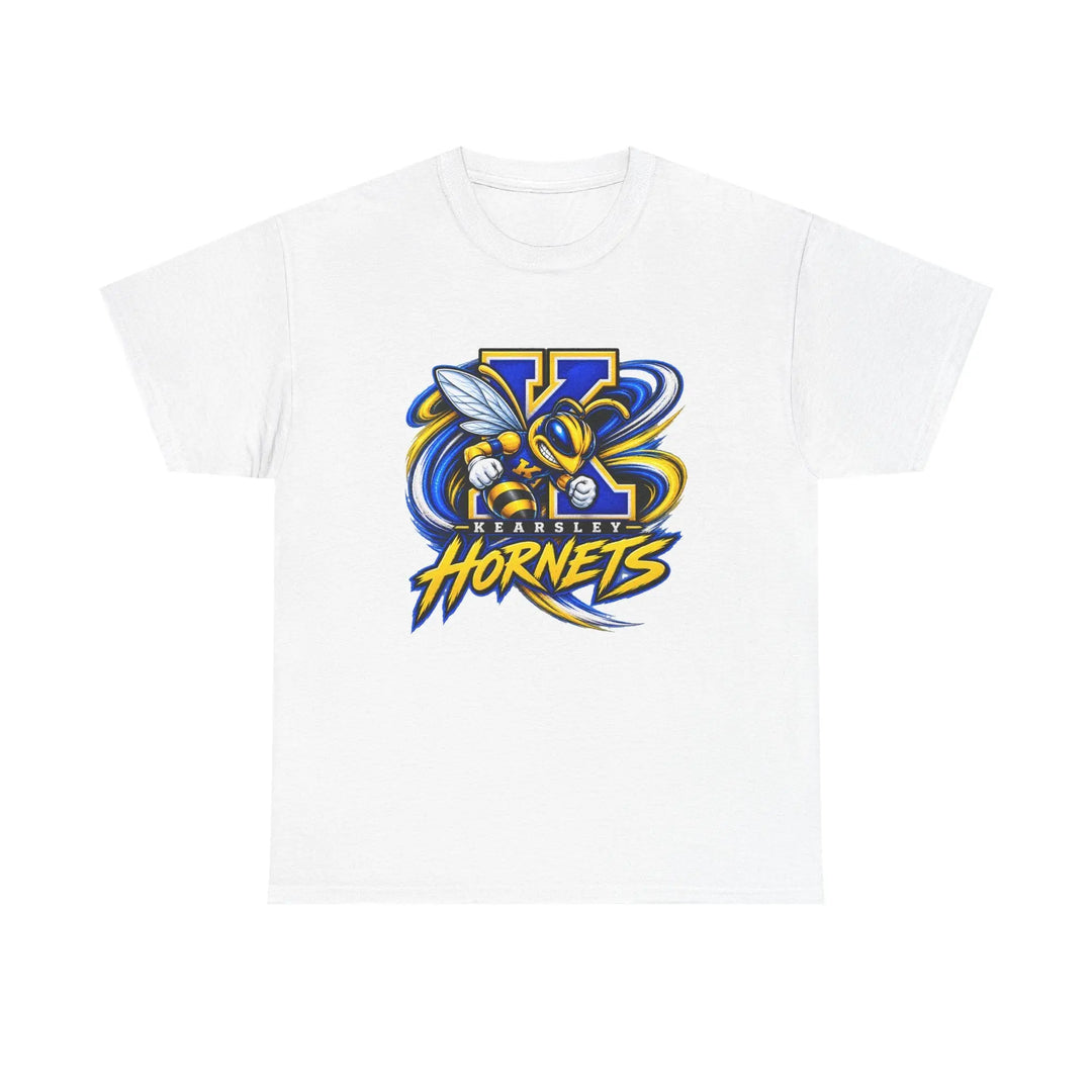 Hornets Graphic T-Shirt — Yellow & Blue Mascot Logo Tee