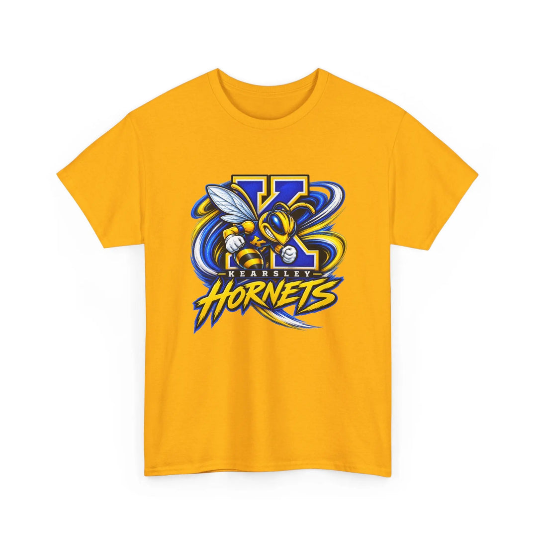 Hornets Graphic T-Shirt — Yellow &amp; Blue Mascot Logo Tee