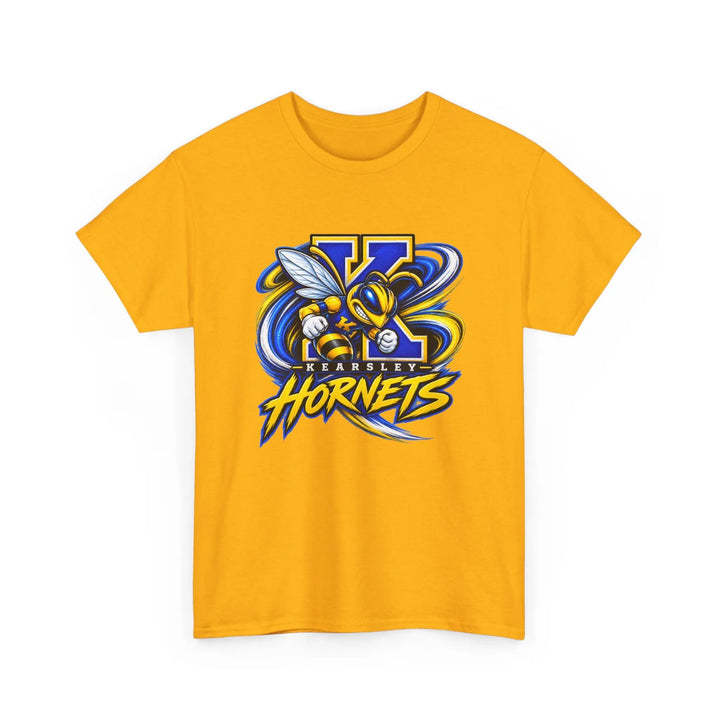 Hornets Graphic T-Shirt — Yellow &amp; Blue Mascot Logo Tee