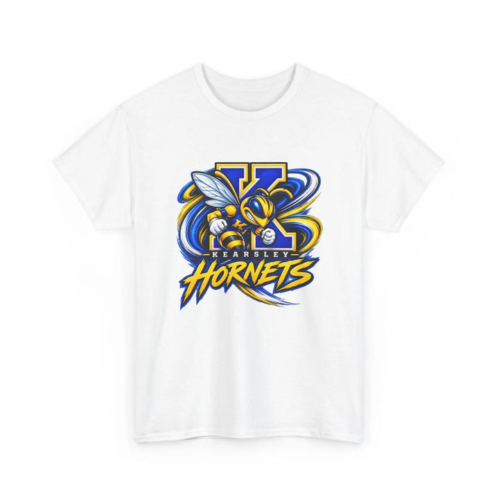 Hornets Graphic T-Shirt — Yellow &amp; Blue Mascot Logo Tee