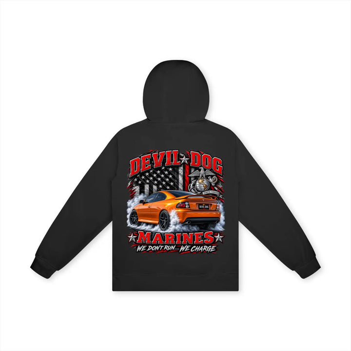 Brazen orange devil dog Hoodie